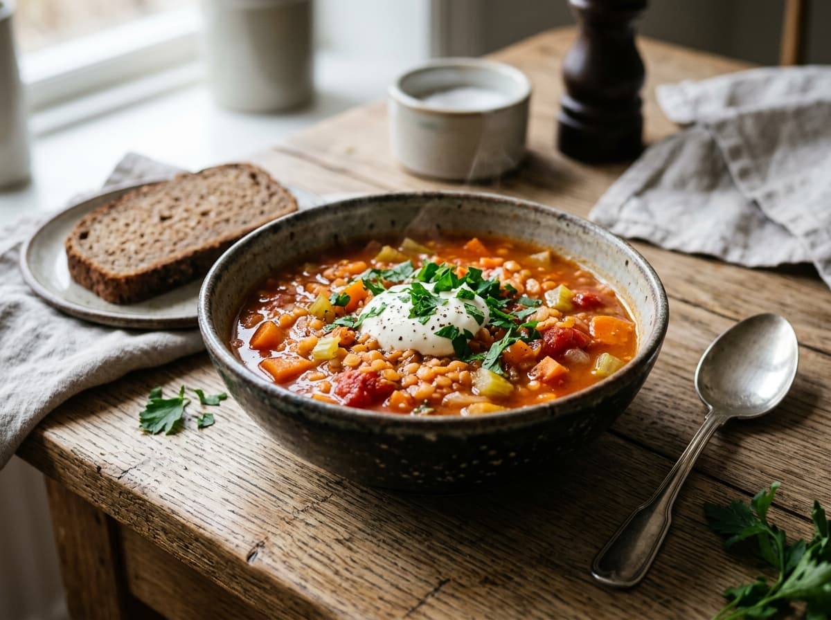 Snabb vegetarisk soppa
