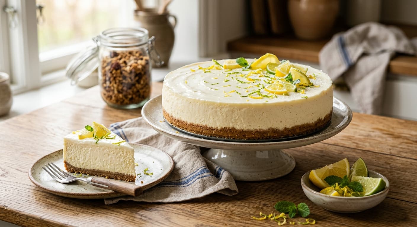 Cheesecake med citron och lime