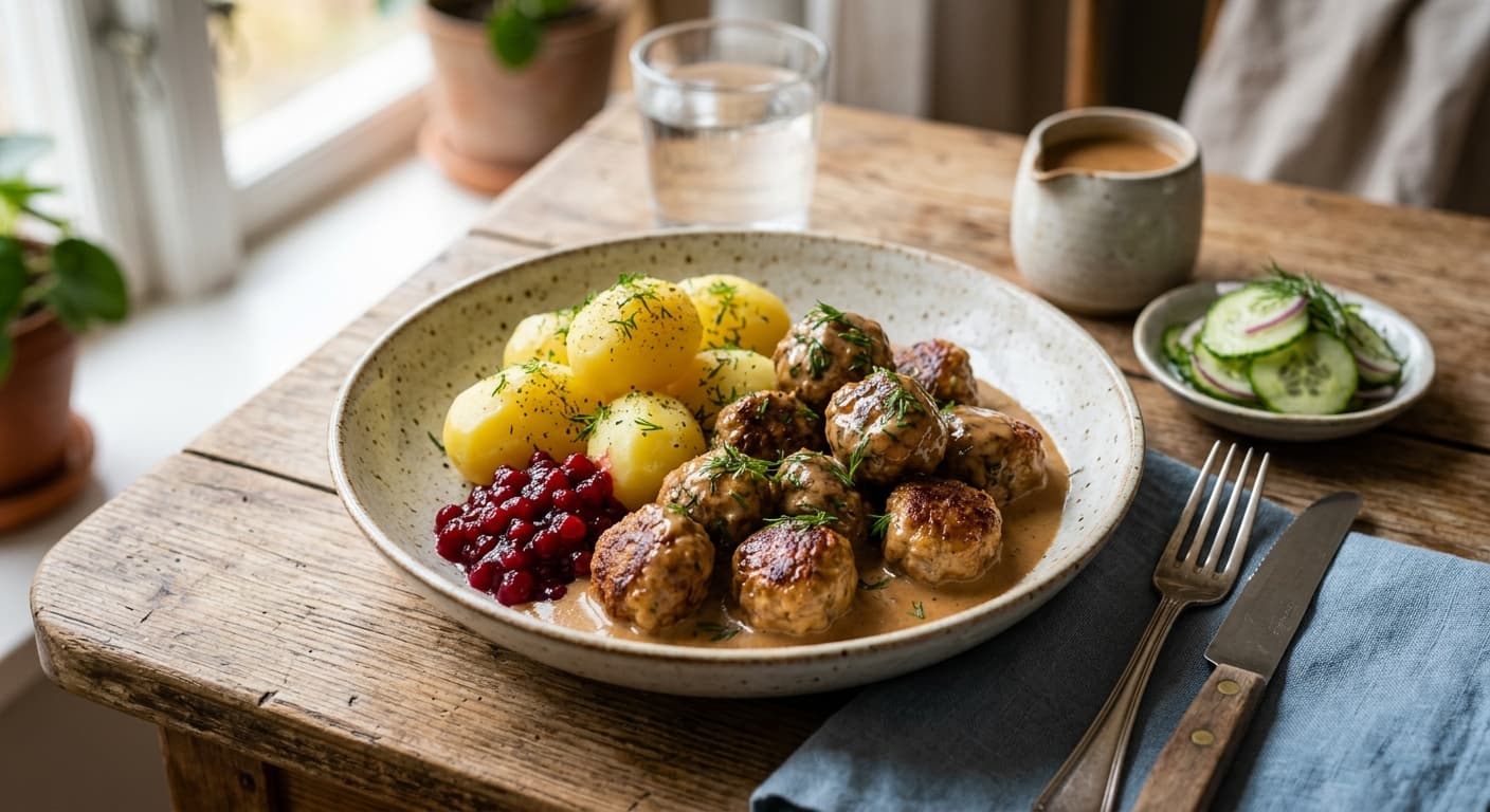 Klassiska Köttbullar med Gräddsås
