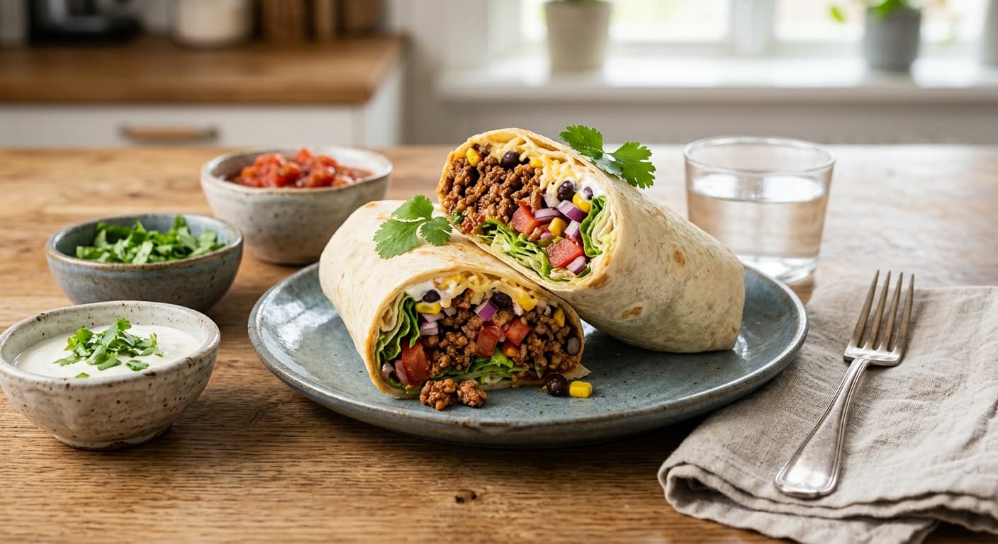 Klassisk Burrito med Nötfärs