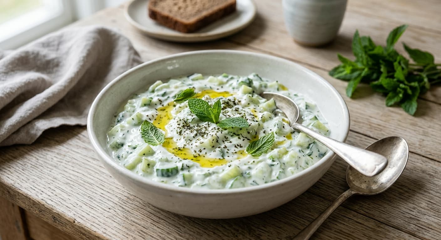 Khiar wa Laban (gurksallad med yoghurt)