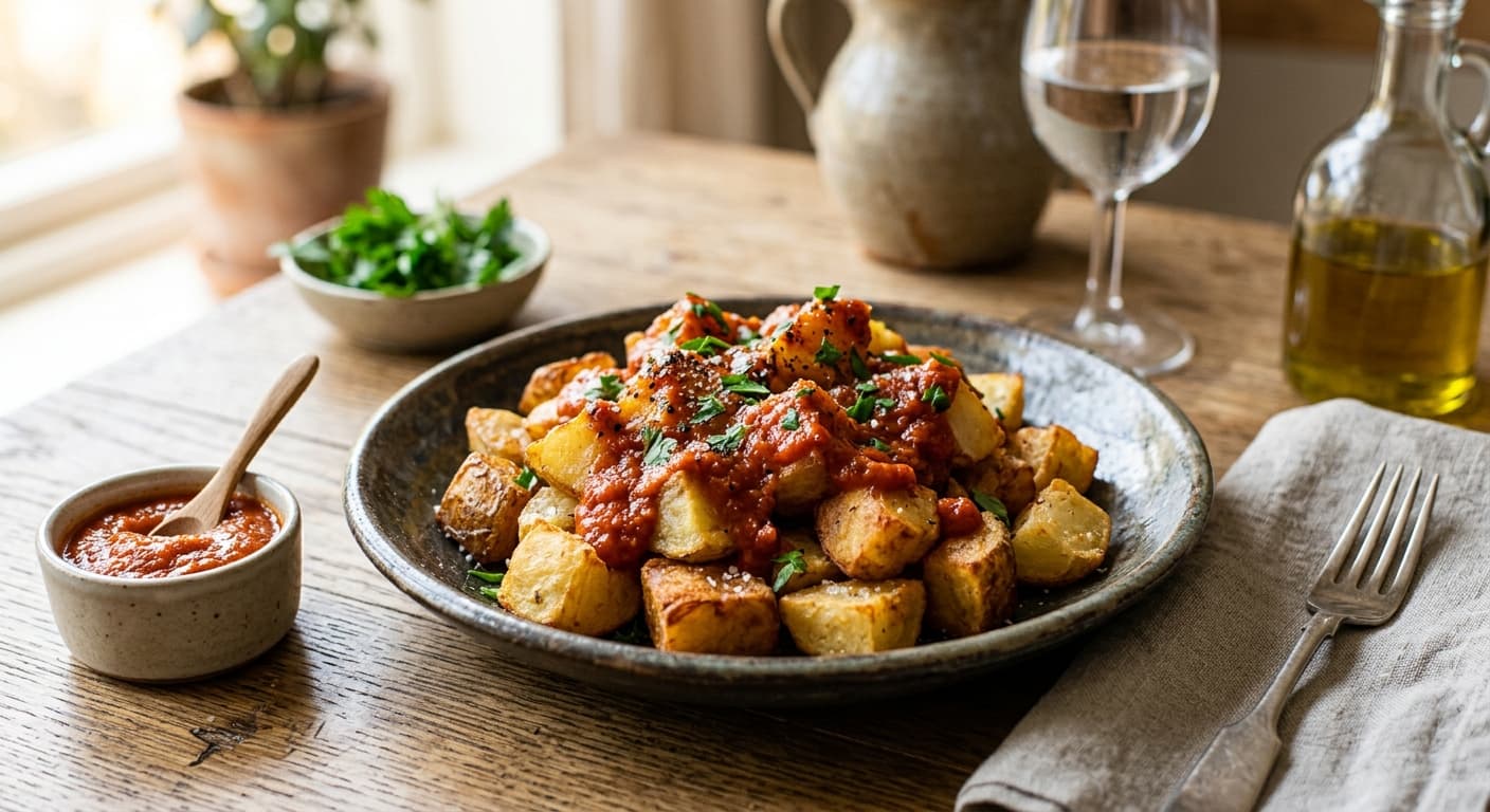 Patatas Bravas (potatis med tomatsås)