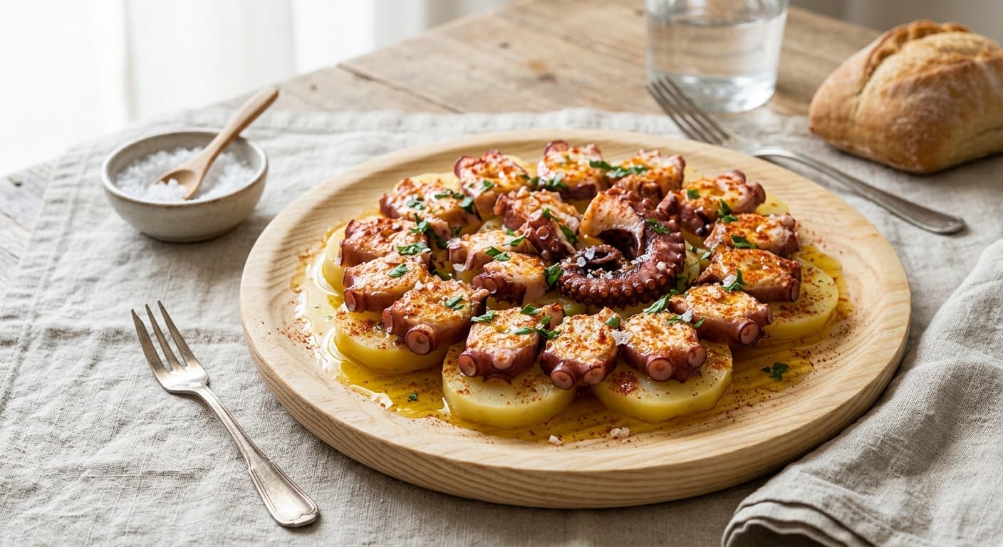 Pulpo a la gallega (bläckfisk på potatis)