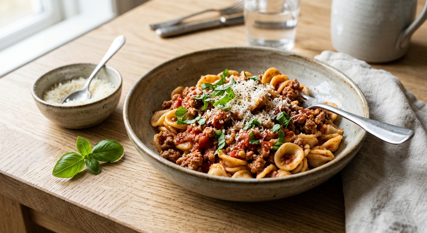 Pasta med salsicciafärs