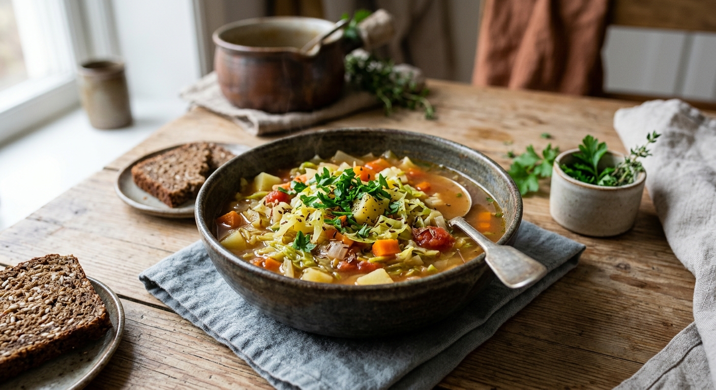 Vegetarisk Kålsoppa