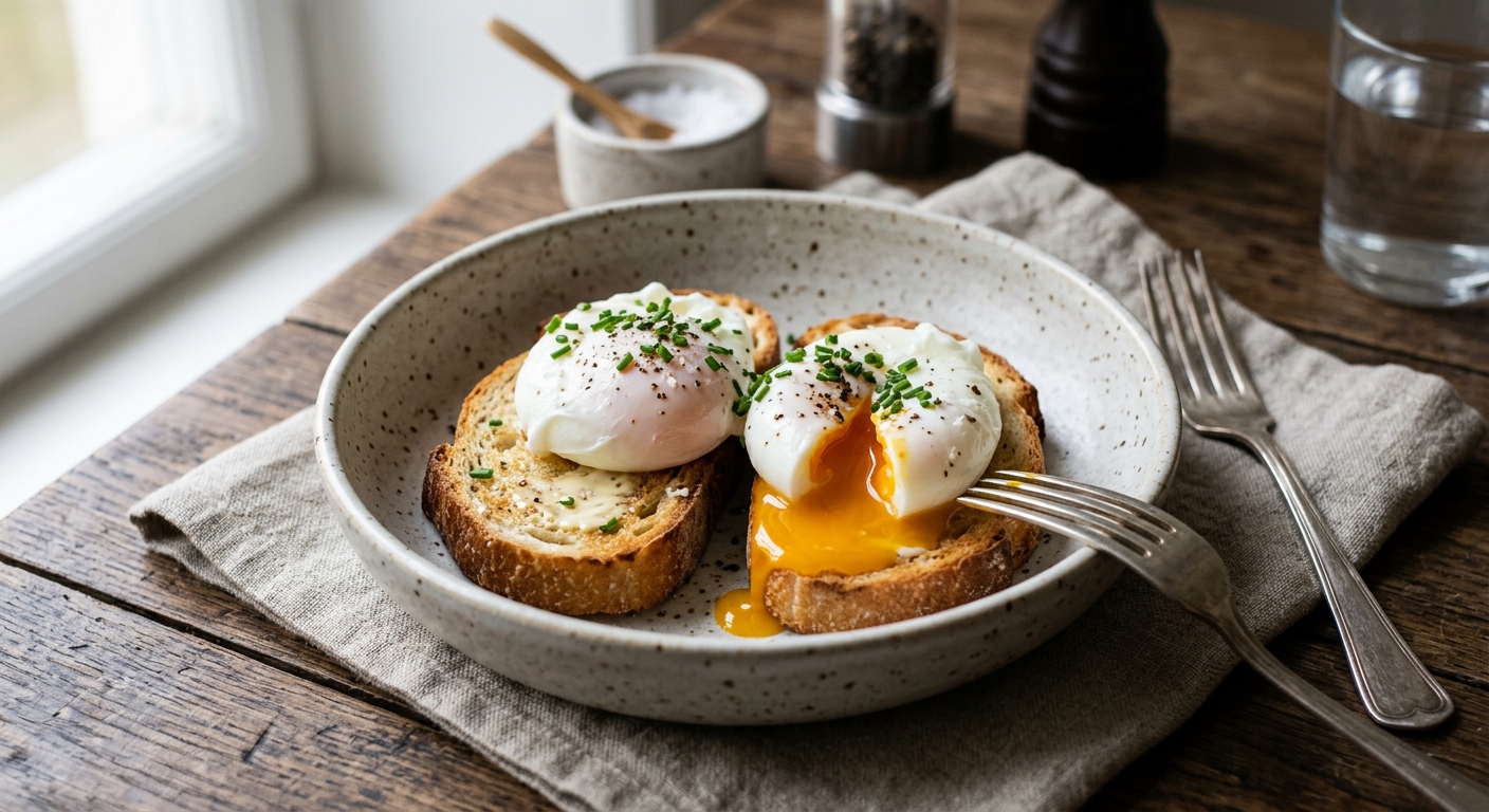 Pocherade ägg
