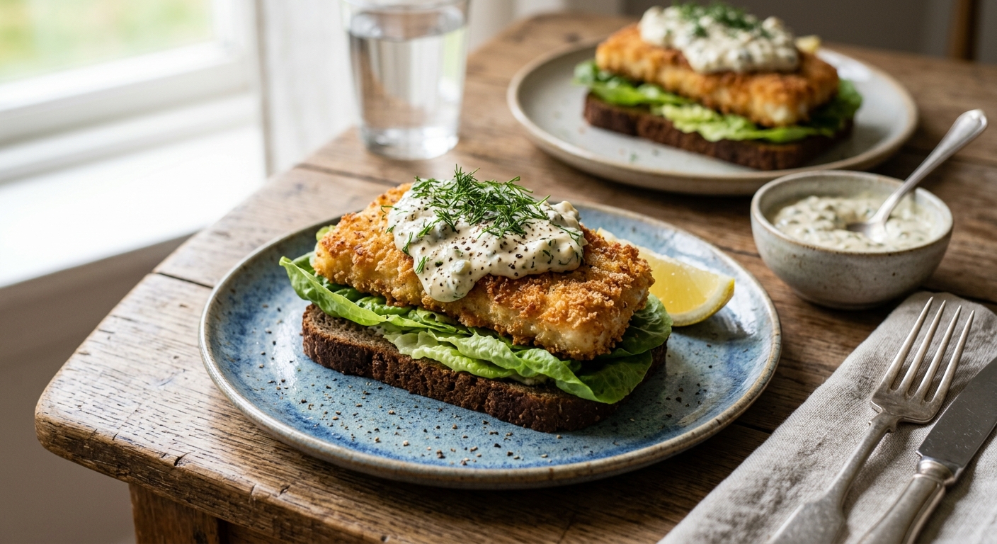 Fisksmörgås med Remouladsås