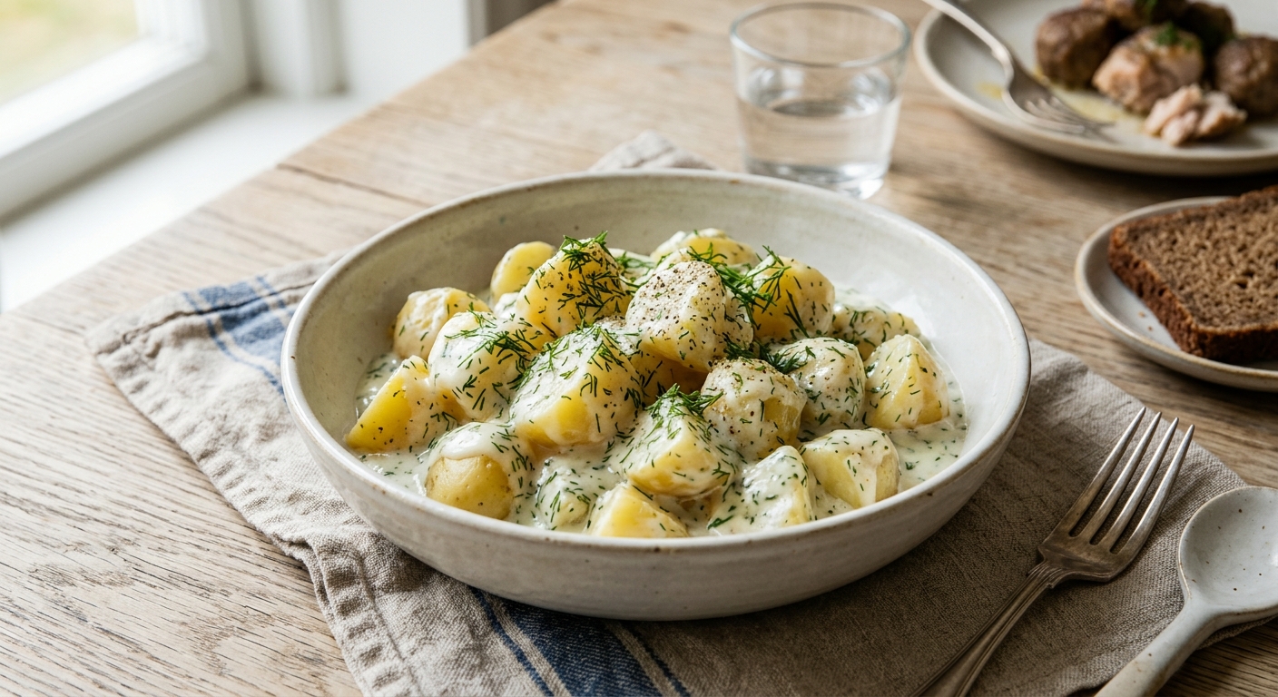 Dillstuvad potatis (till maten)