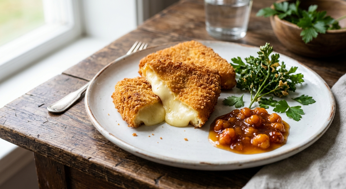 Friterad camembert