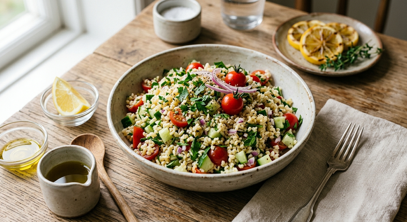 Bulgursallad som tillbehör