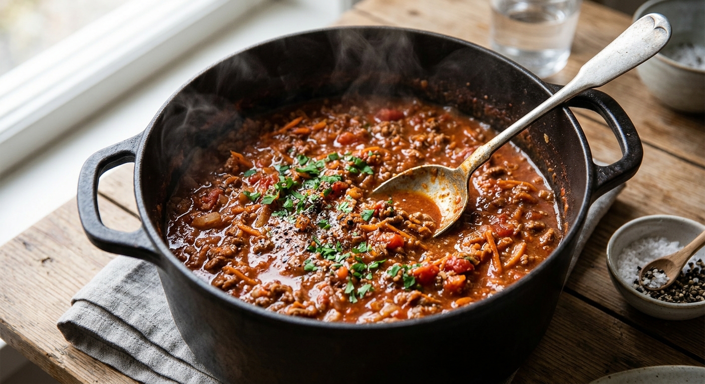 Hemmagjord köttfärsås