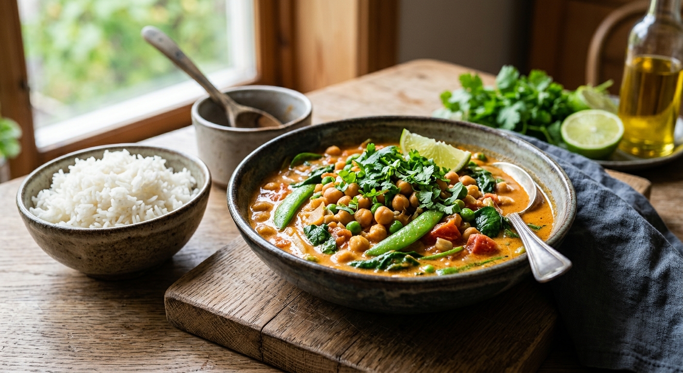 Kikärtsgryta med röd curry