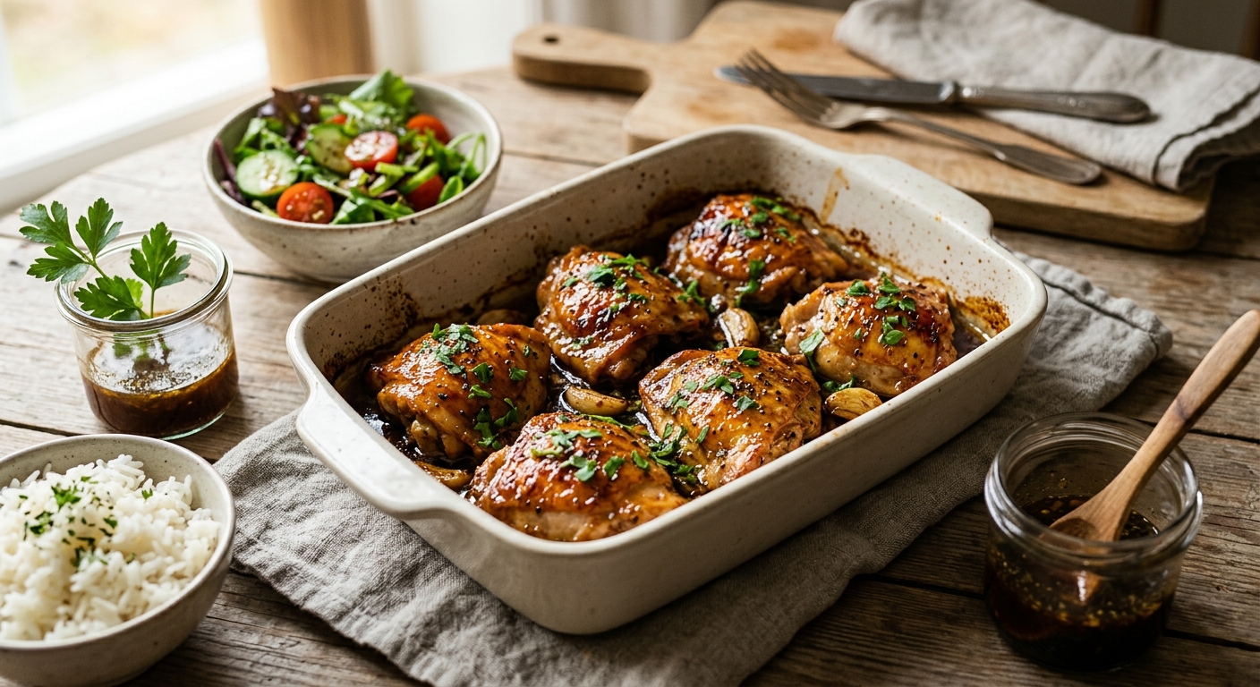 Kyckling med vitlök och honung
