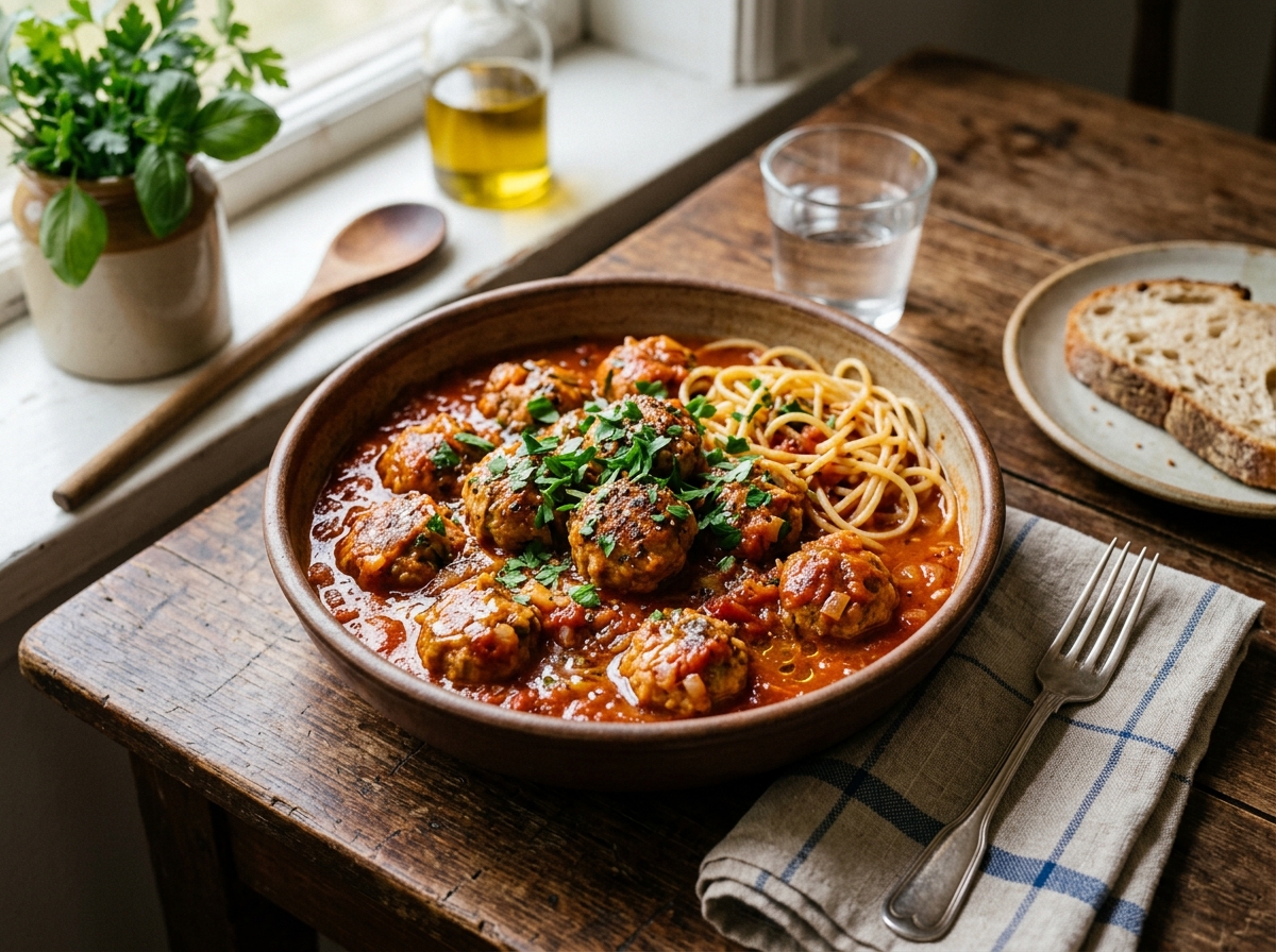 Frikadeller i Tomatsås