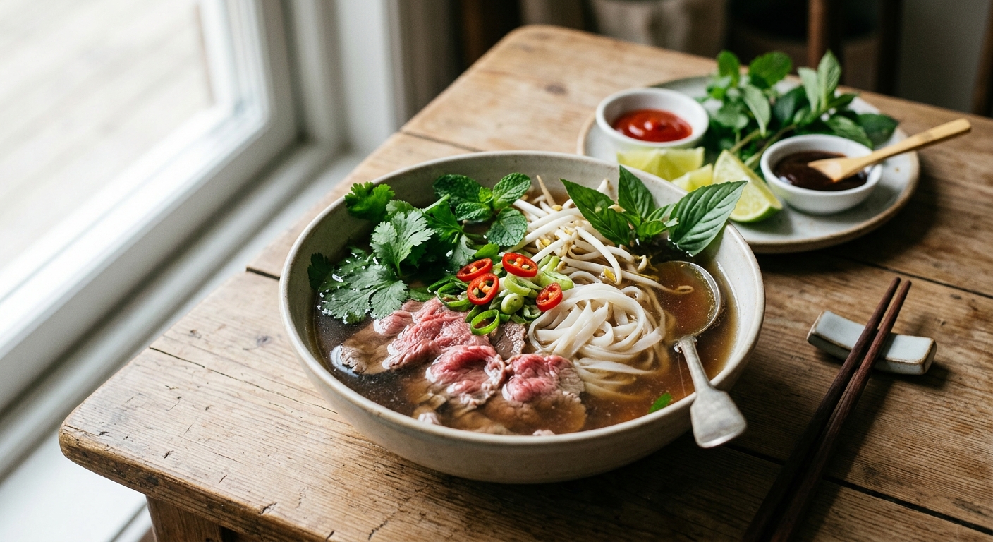 Pho (Vietnamesisk Nudelsoppa)