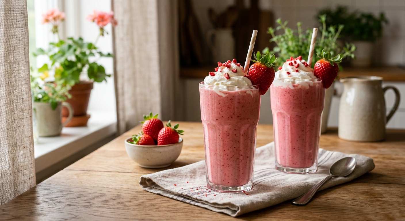 Jordgubbsmilkshake