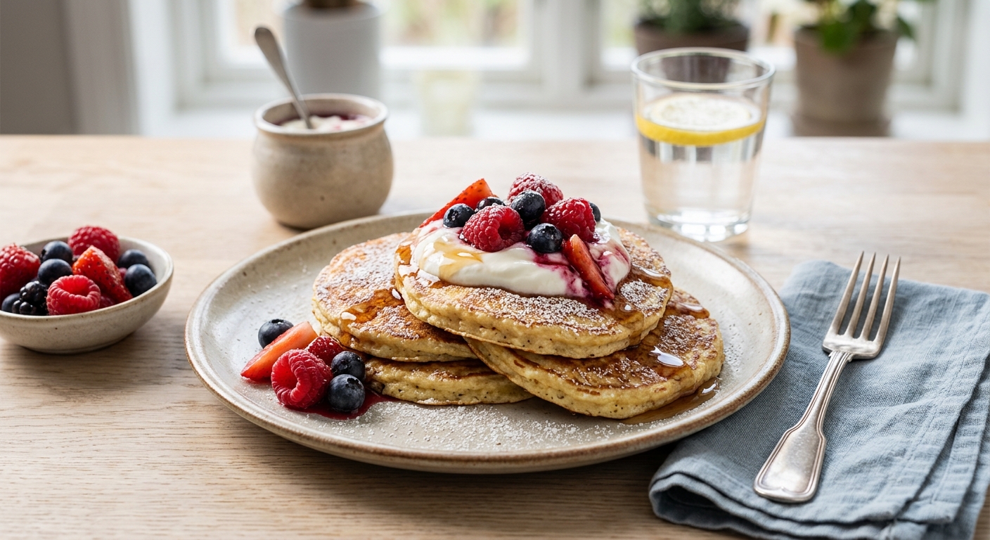 Proteinfylld cottage cheese-pannkaka