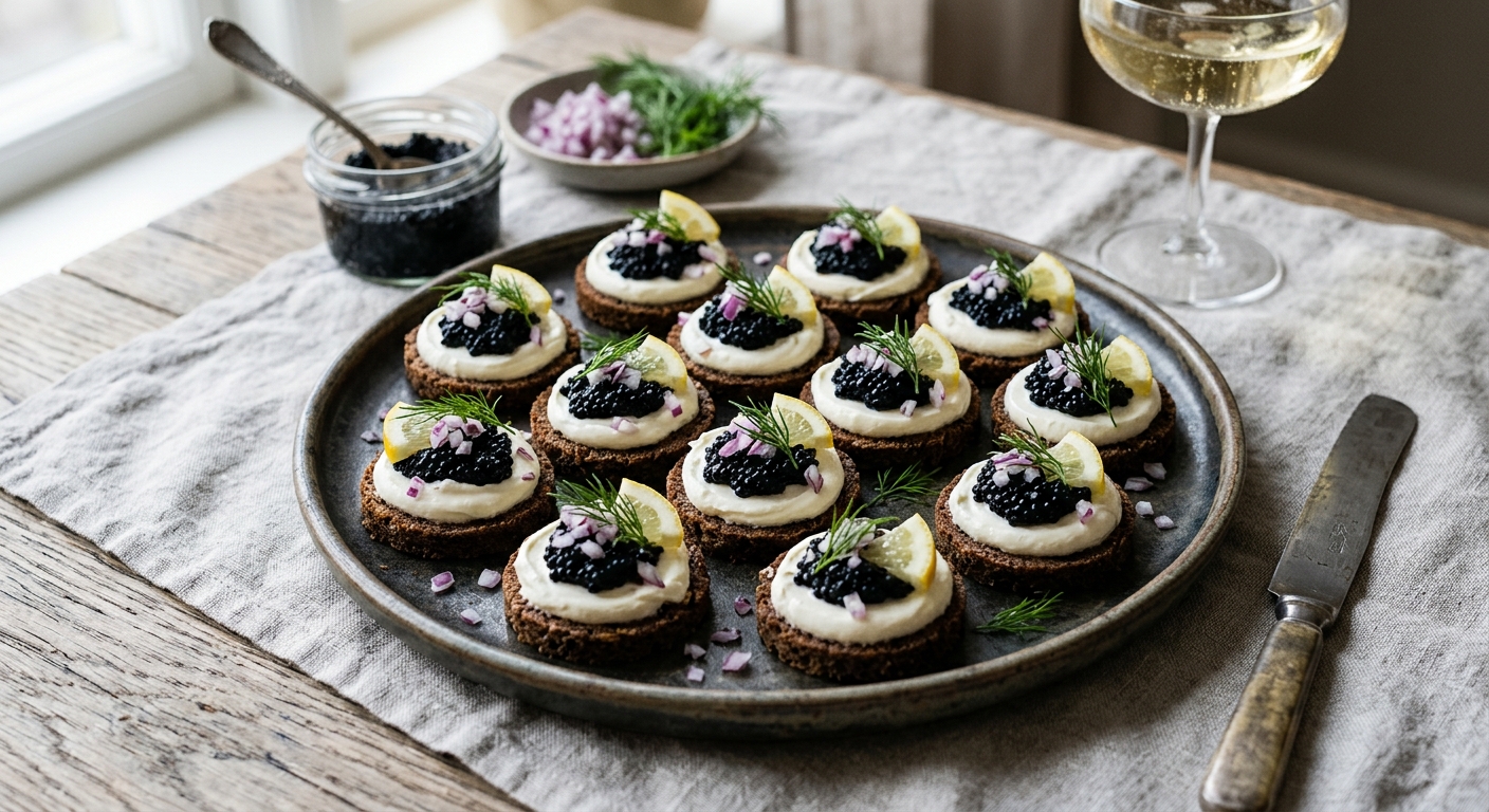 Snittar med tångkaviar