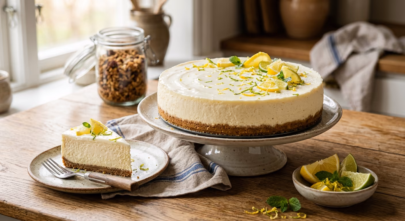 Cheesecake med citron och lime