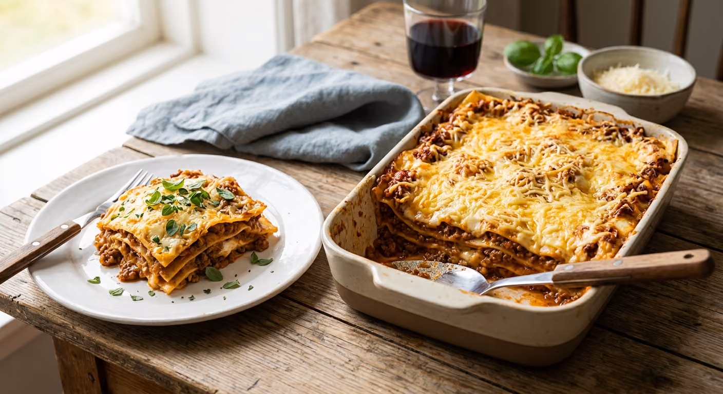 Klassisk Lasagne med Köttfärssås