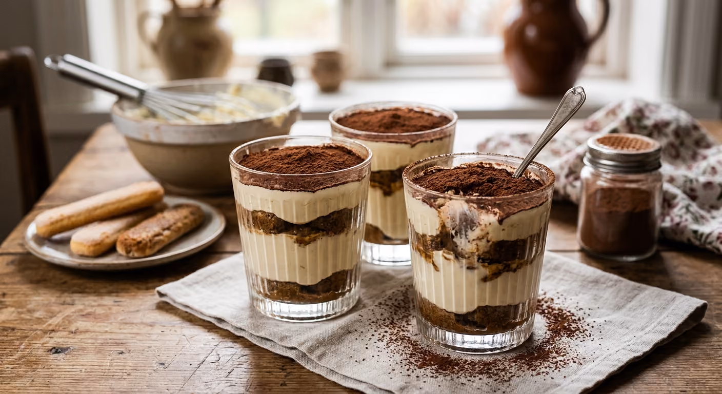 Klassisk Tiramisu i Glas