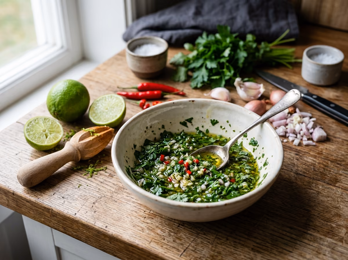 Dressing, marinad till grillat fiskspett