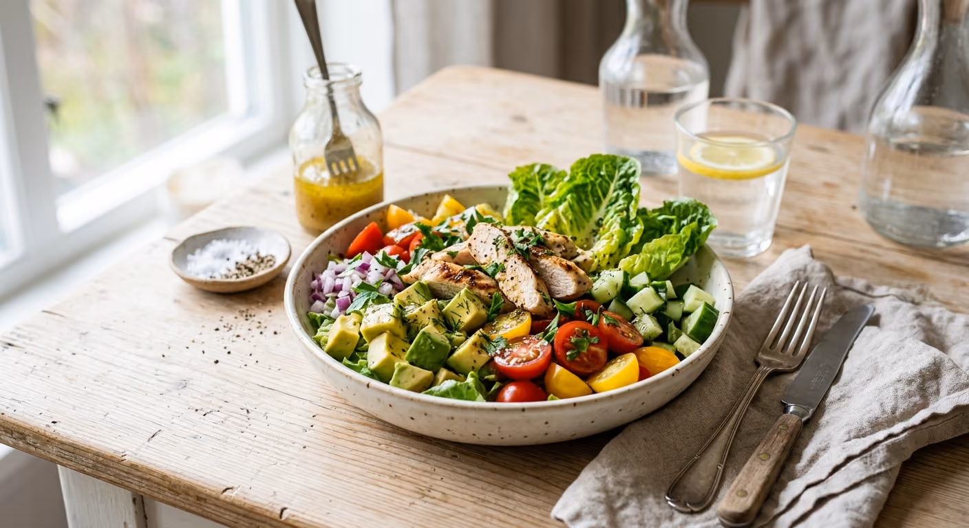 Kycklingsallad med avokado