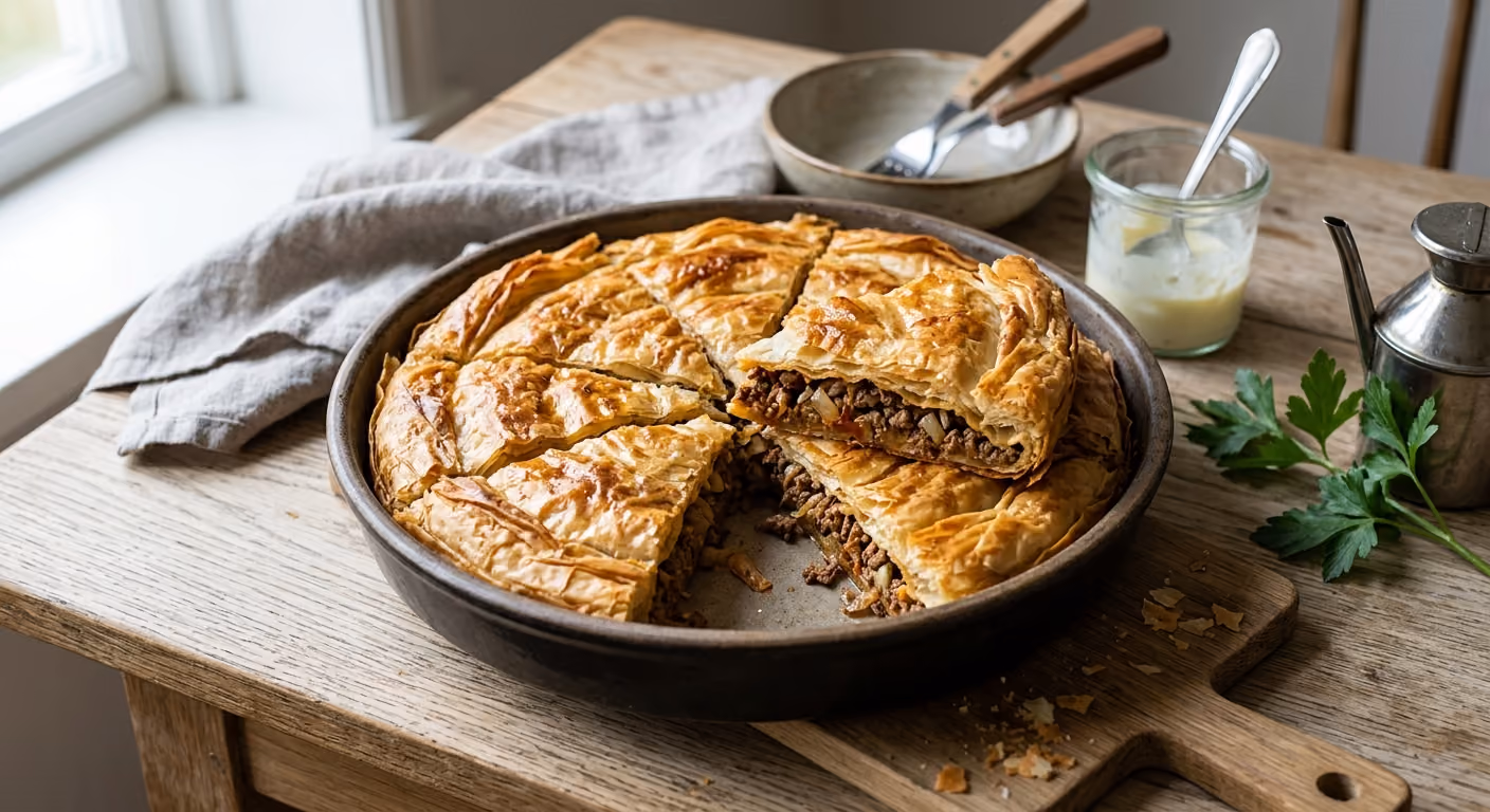 Burek med köttfärs