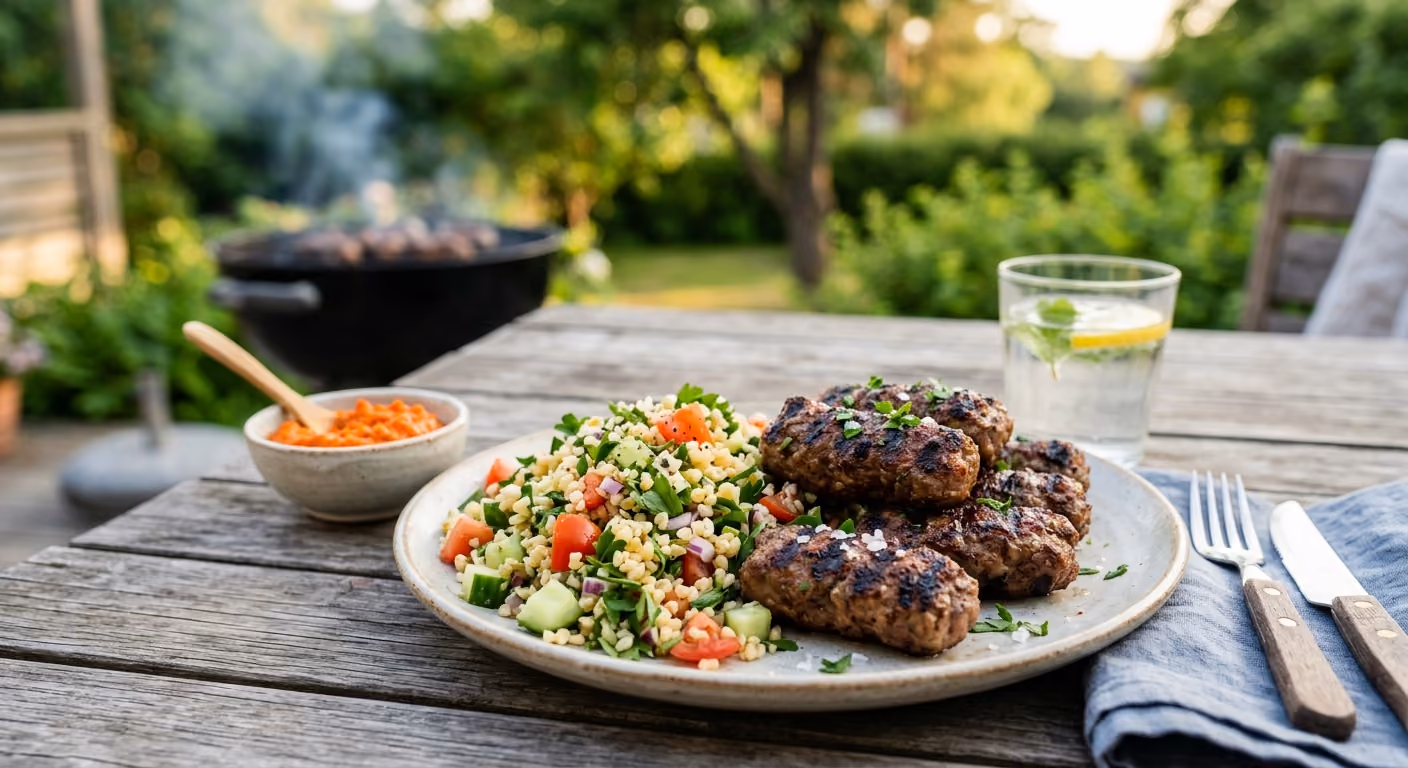 Cevapcici med bulgursallad