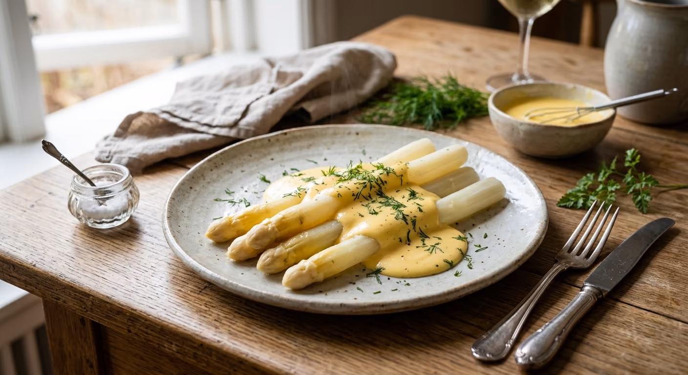 Vit Sparris med Hollandaise