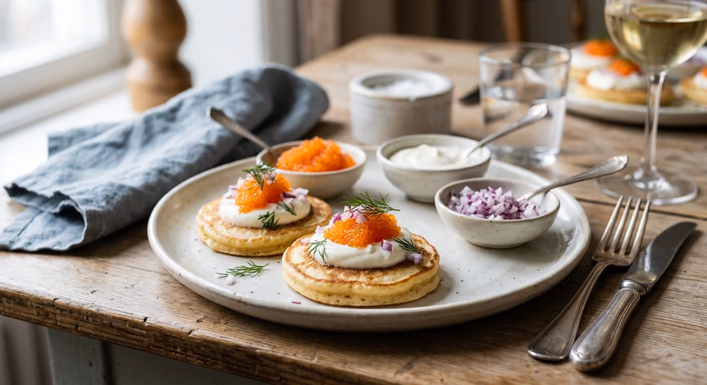 Blinis med löjrom