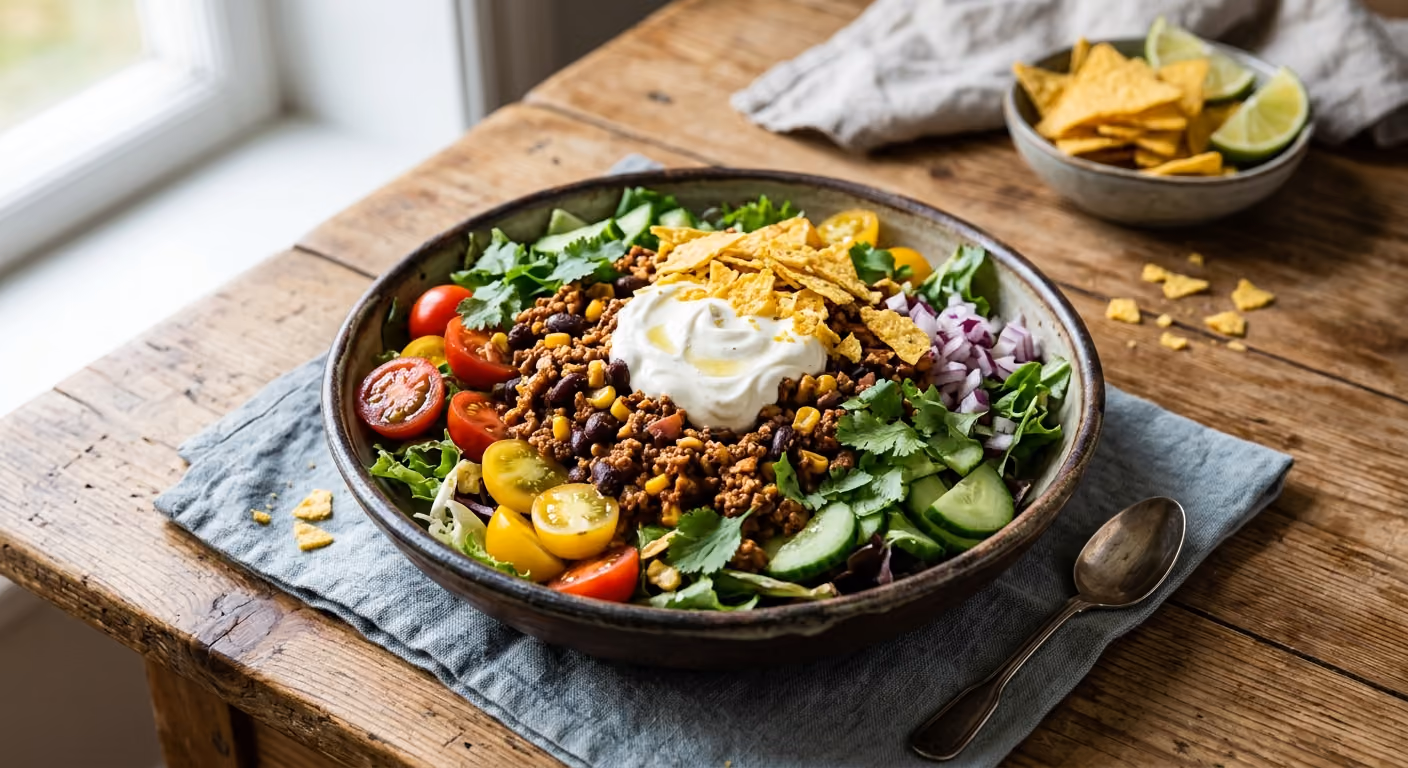 Snabb vegetarisk tacosallad